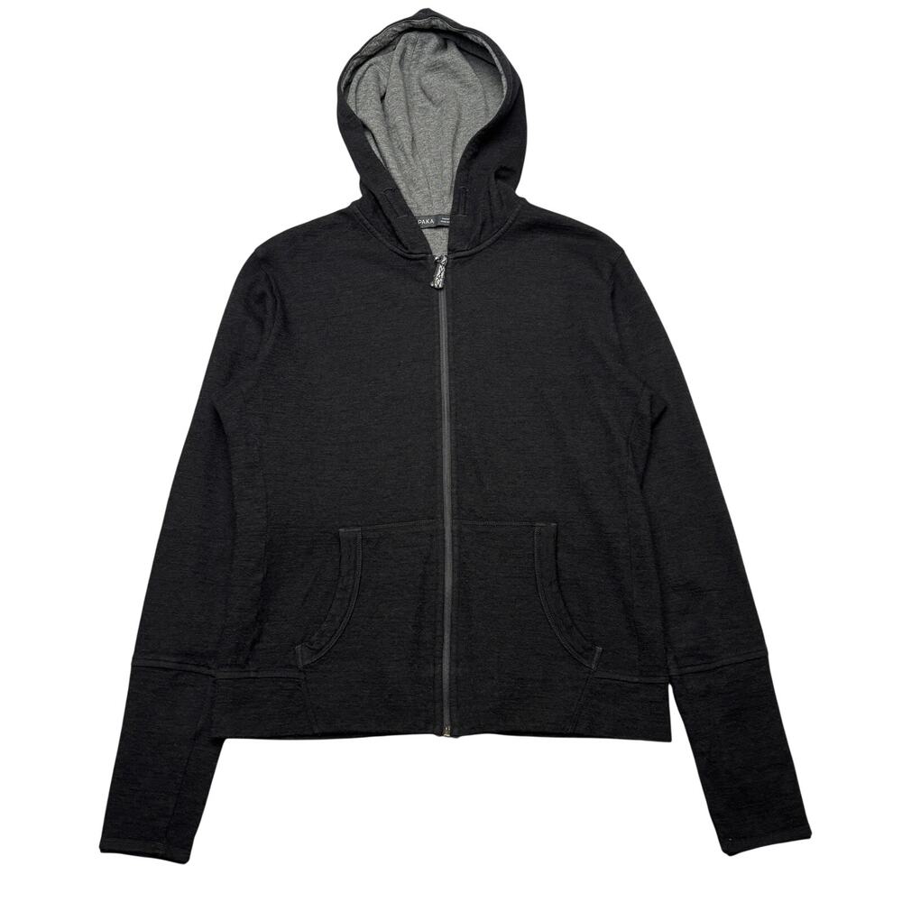 Paka Breathe Alpaca Full Zip Hoodie Women's Large Pima Lined Minimalist